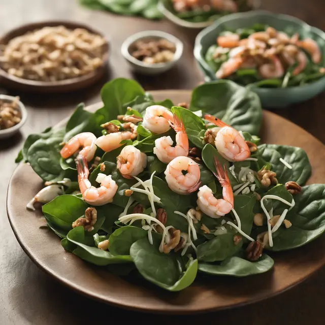 Foto de Spinach, Walnut, and Shrimp Salad