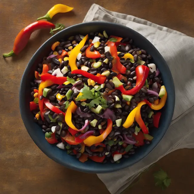 Foto de Black Bean and Bell Pepper Salad