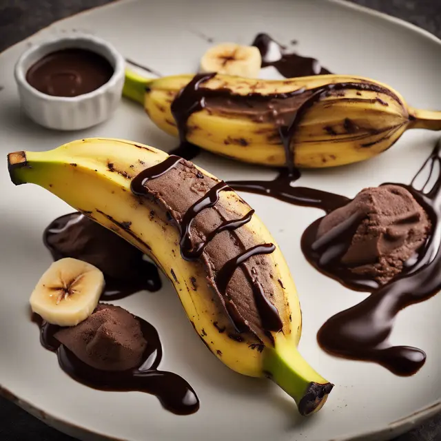 Foto de Roasted Bananas with Chocolate Sauce