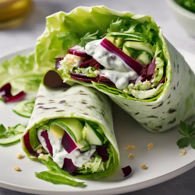 Foto de Green Salad Wrap with Yogurt