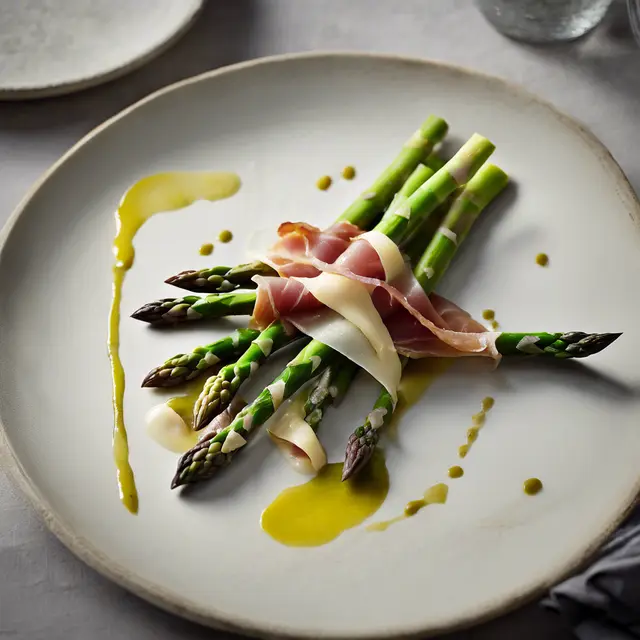 Foto de Asparagus with Cheese and Prosciutto (Spargeln Walliserart)