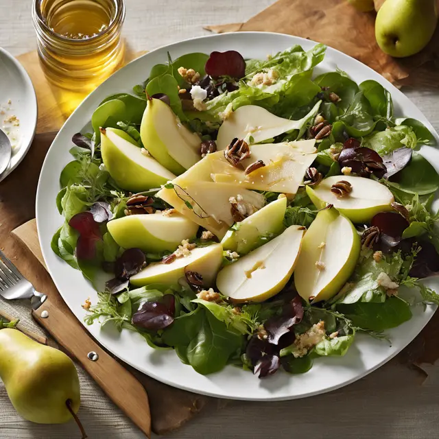 Foto de Green Leaf, Pear, and Cheese Salad