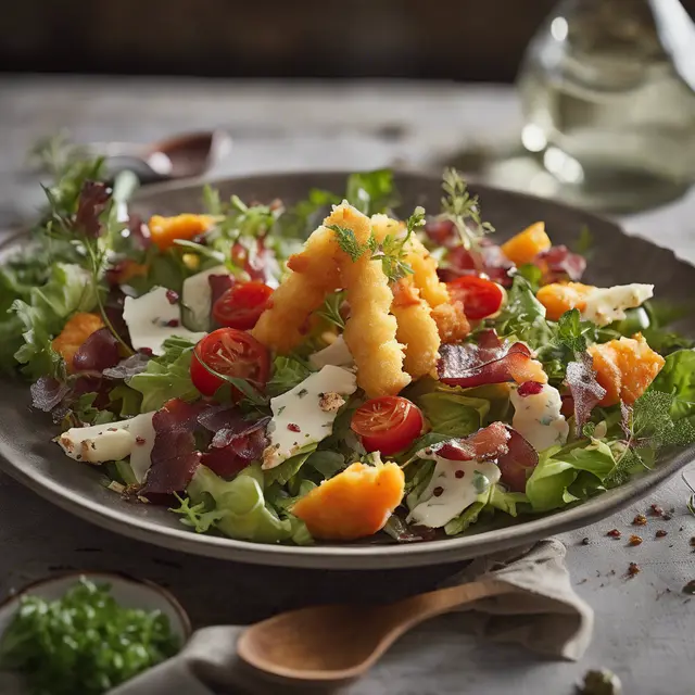 Foto de Rustic Salad with Cheese Tempura