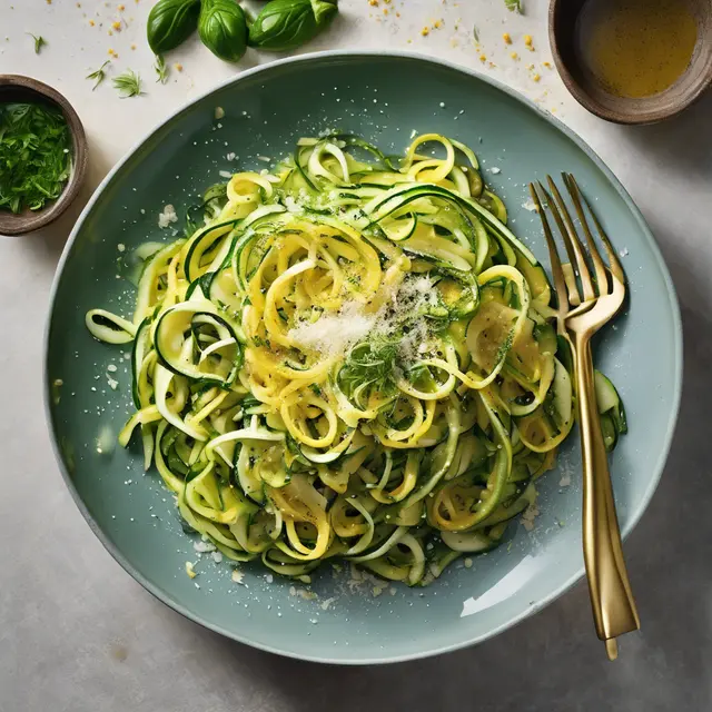 Foto de Zucchini Noodle Stir Fry with Parmesan Cheese