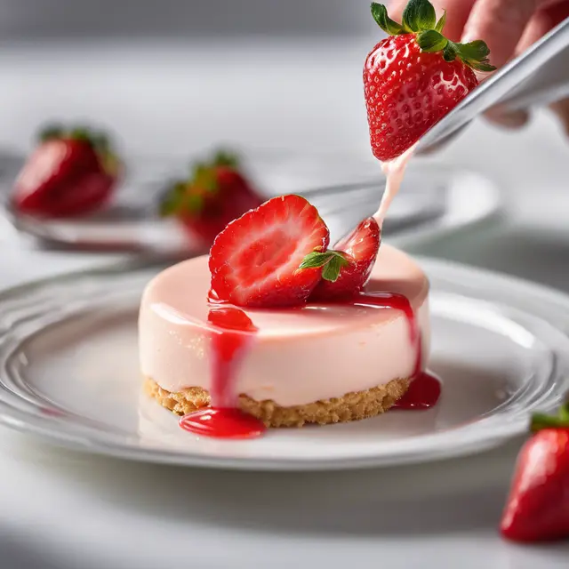 Foto de Strawberry Cheesecake with Fresh Strawberry Gelée