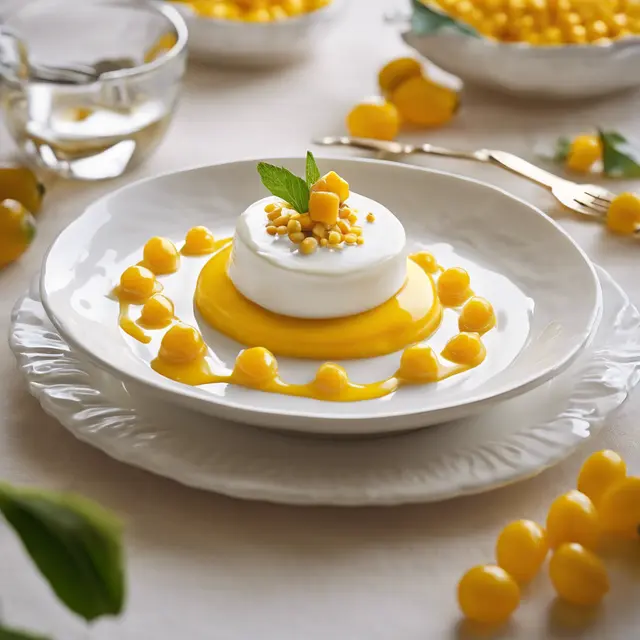 Foto de Corn Pudding with Passionfruit Sauce