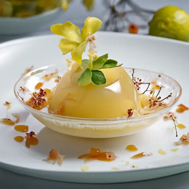 Foto de Lime Blossom Pudding with Quince