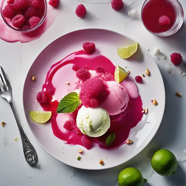 Foto de Raspberry Sorbet with Lime Syrup