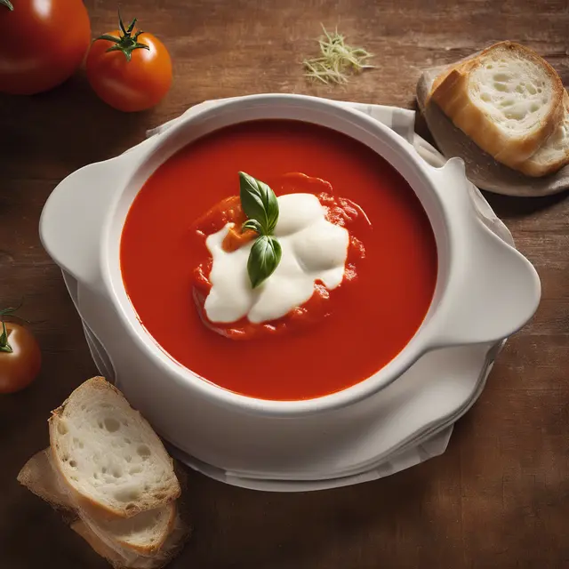 Foto de Tomato Soup with Mozzarella