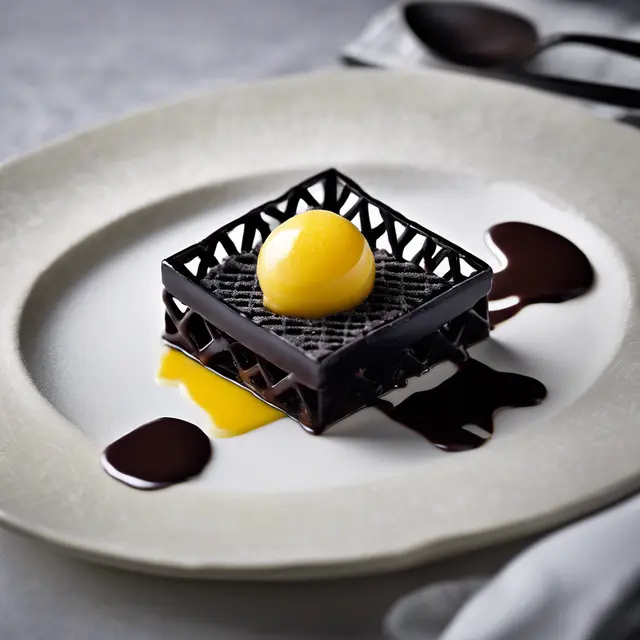 Foto de Black Sesame Gelatin with Yogurt Sorbet