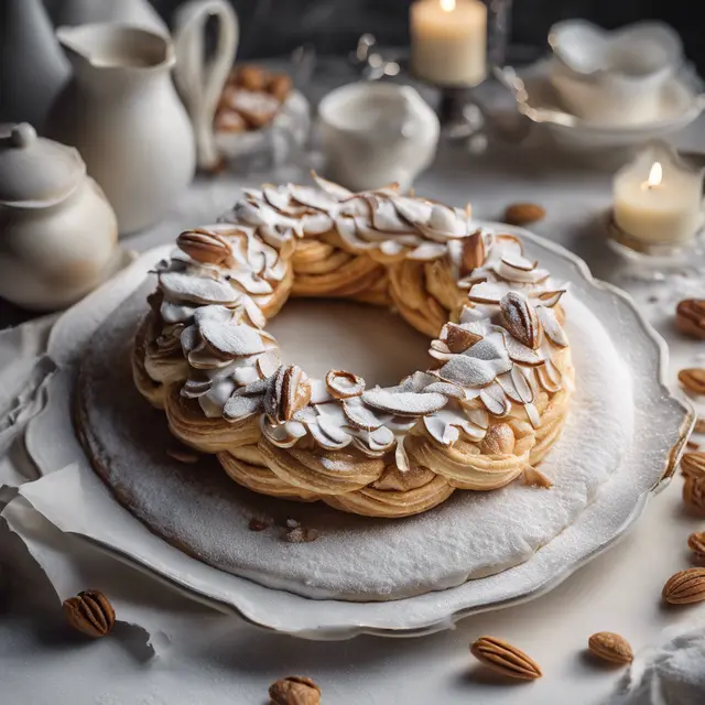 Foto de Chocolate-Filled Pastry with White Chocolate Mousse (Paris-Brest)