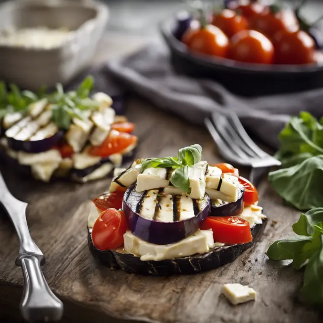 Foto de Eggplant Salad with Brie and Tomato