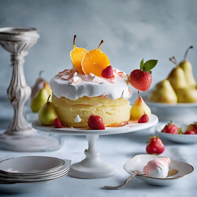 Foto de Genoise with Pear and Meringue ( Venus' Seams)