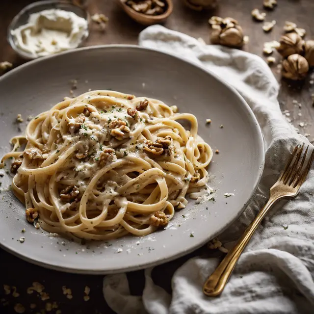 Foto de Walnut Cream Sauce Pasta