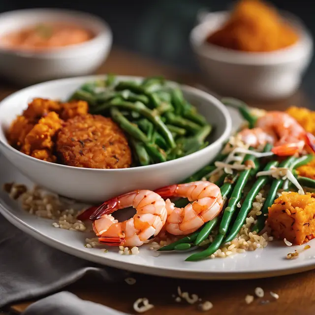 Foto de Whole Grain Rice with Shrimp Fritter