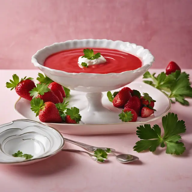 Foto de Strawberry Soup with Whipped Cream