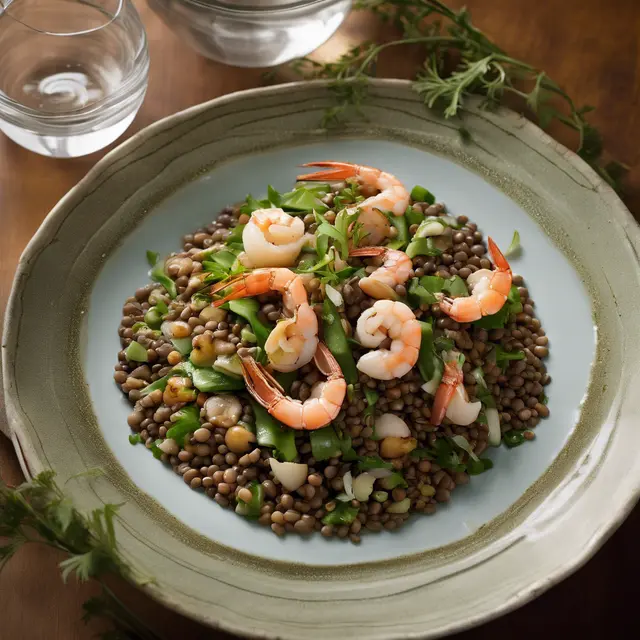 Foto de Lentil and Seafood Salad