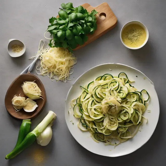 Foto de Zucchini Noodle with Artichoke and Parmesan