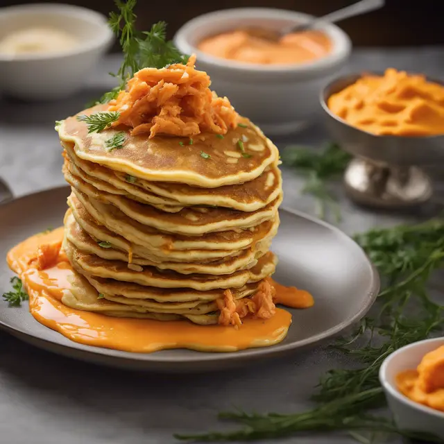 Foto de Carrot Pancake with Chicken Filling