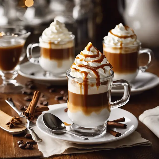 Foto de Sweet Coffee with Caramel Syrup and Whipped Cream