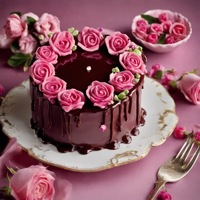 Foto de Raspberry Cake with Minis Roses