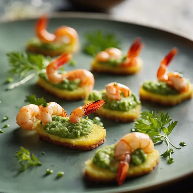 Foto de Mandioca Cakes with Mustard Leaves and Smoked Shrimp