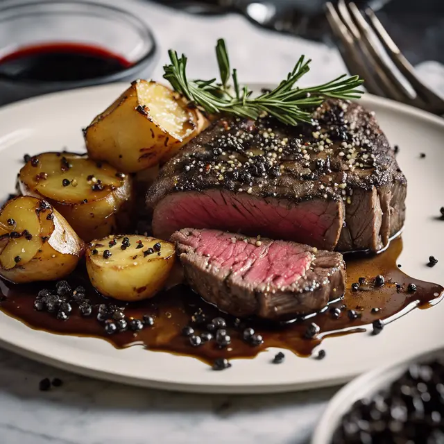 Foto de Pepper Steak with Balsamic Vinegar (Steak au Poivre)