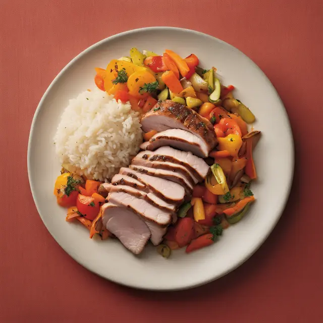 Foto de Pork Loin with Rice and Vegetables