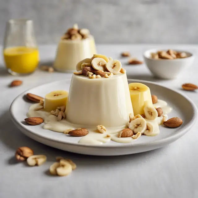 Foto de Banana and Cashew Cream Panna Cotta