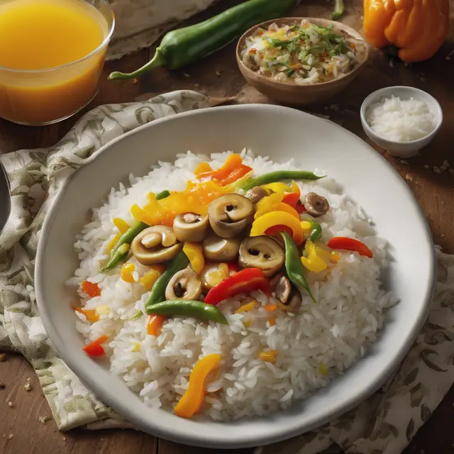 Foto de Rice with Vegetables and Orange Juice