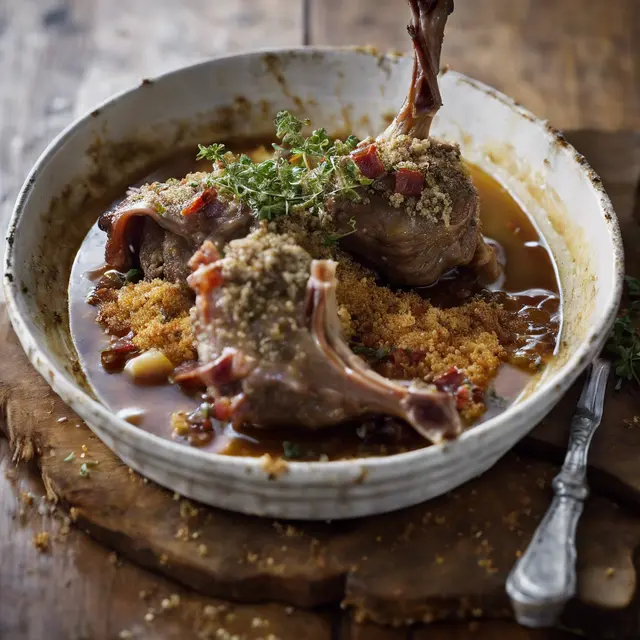 Foto de Lamb Shanks with Braised Beef Broth