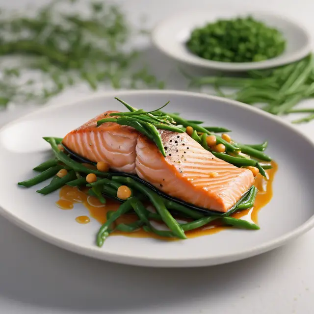 Foto de Salmon with Haricot Verts