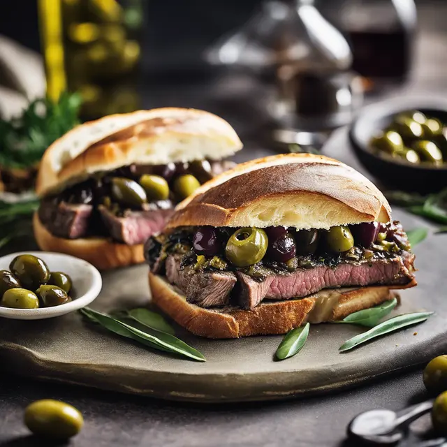 Foto de Steak and Olive Sandwich