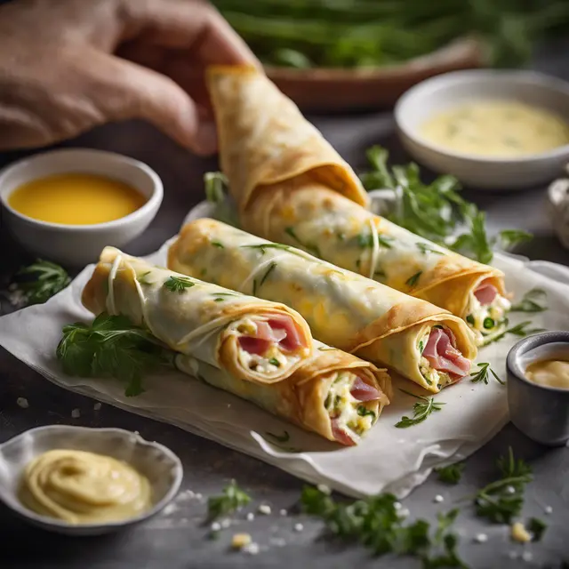 Foto de Egg Roll-Ups with Prosciutto and Cheese