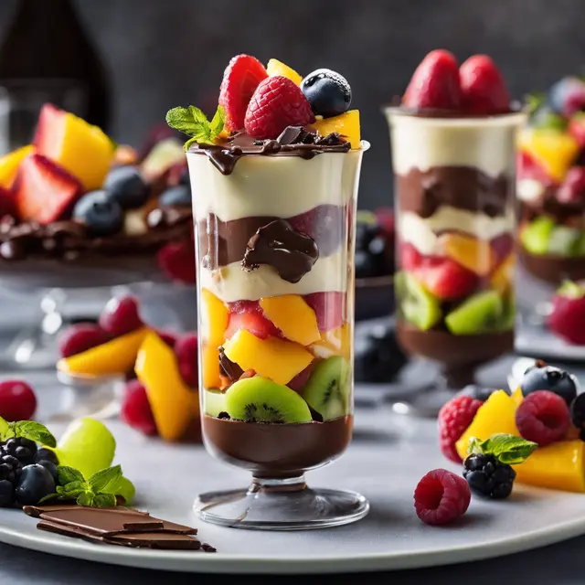 Foto de Fruit Salad Parfait with Chocolate Cups