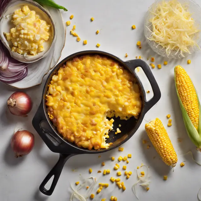 Foto de Sweet Corn Casserole with Onion and Cheese