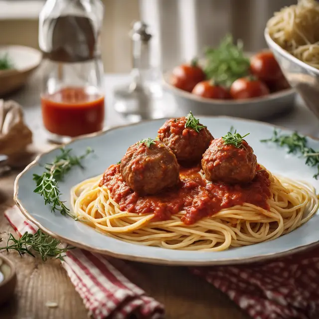 Foto de Spaghetti with Tomato and Meatballs