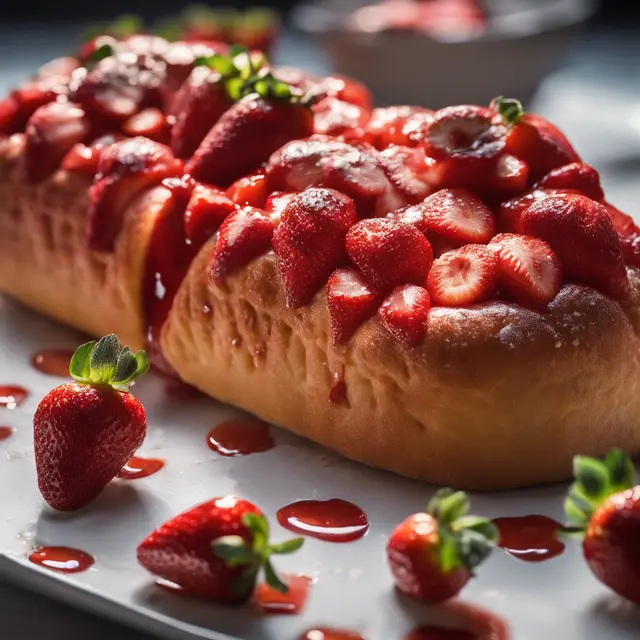 Foto de Strawberry Brioche with Macerated Strawberries in Aguardente