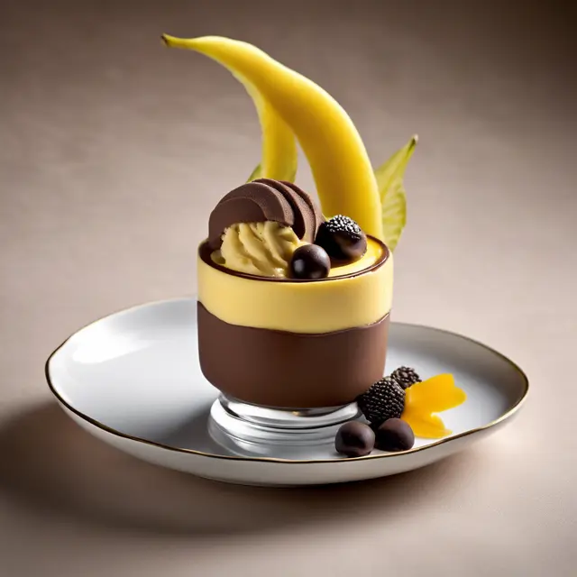 Foto de Chocolate Mousse with Banana and Passionfruit Sorbet