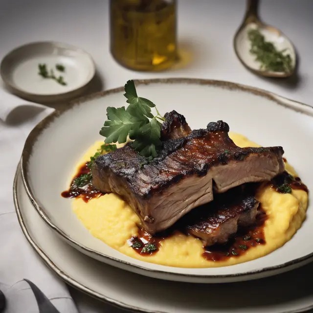 Foto de Braised Pork Ribs with Ora-Pro-Nobis and White Polenta