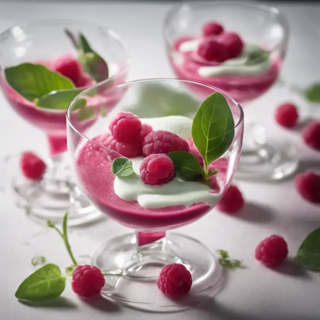 Foto de Raspberry Foam with Purslane