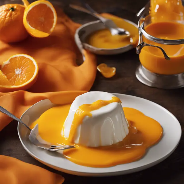 Foto de Orange Pudding with Orange Sauce