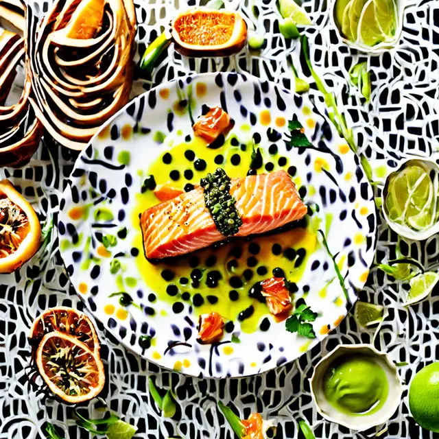 Foto de Lime Marinated Salmon in Passion Fruit Sauce