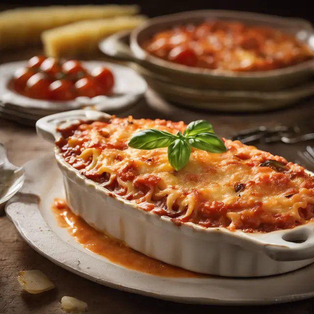 Foto de Putanesca Gratin Style with Tomato and Anchovy Sauce