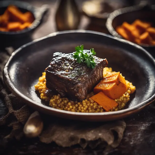 Foto de Braised Short Ribs with Moroccan Couscous