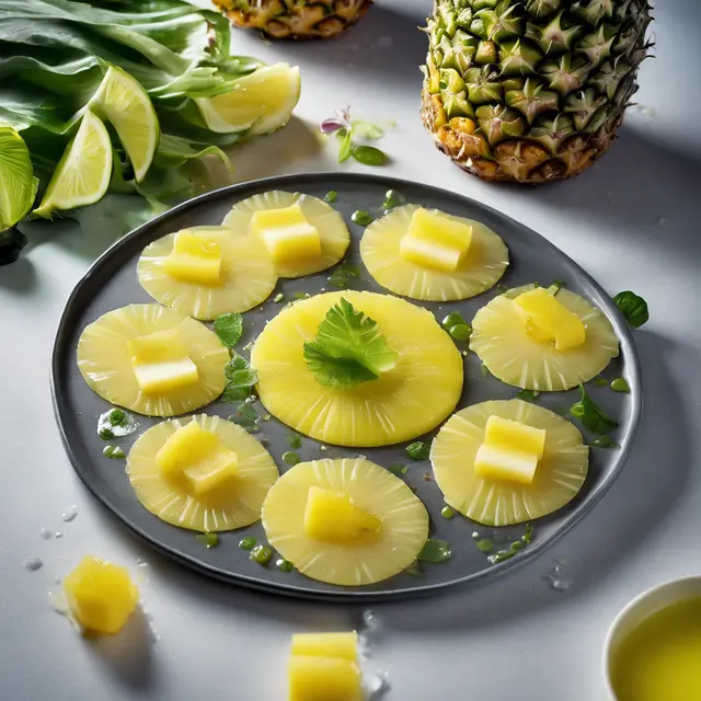 Foto de Pineapple Carpaccio with Romaine and Balm