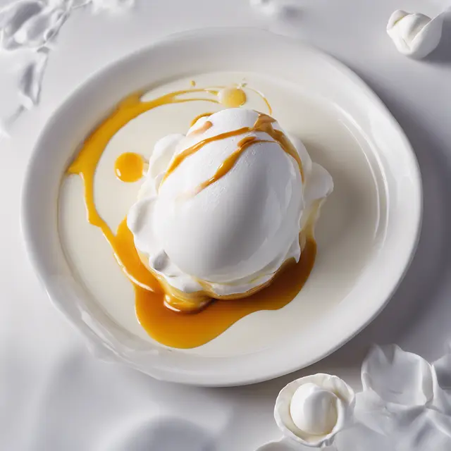 Foto de Egg White Pudding with Meringue Sauce