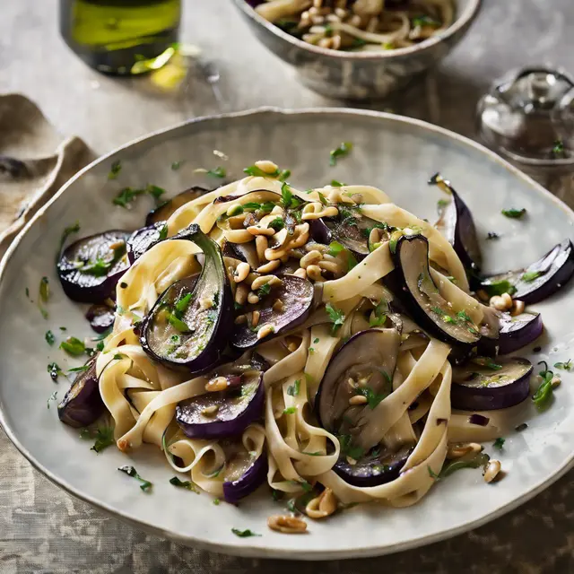 Foto de Fettuccine with Eggplant, Anchovies, and Pine Nuts