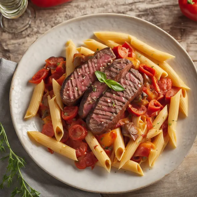 Foto de Penne with Pepperoni (Accompaniment to Filet Mignon)
