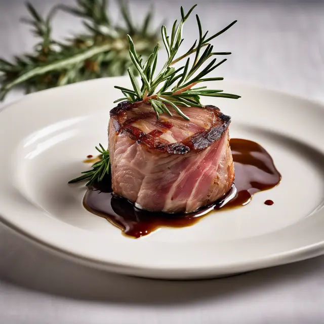 Foto de Mignon Filet with Bacon and Balsamic Zabione Cream Sauce